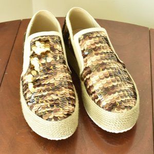 My Twin Vera Pelle Sequin Espadrille size 10